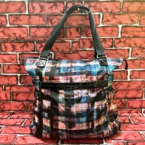 Kipling Nylon Plaid Women's Tote Bag